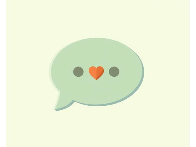 Icono de feedback: una burbuja de diálogo con un corazón