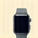Icono estilizado de Apple Watch con indicador de sincronización.